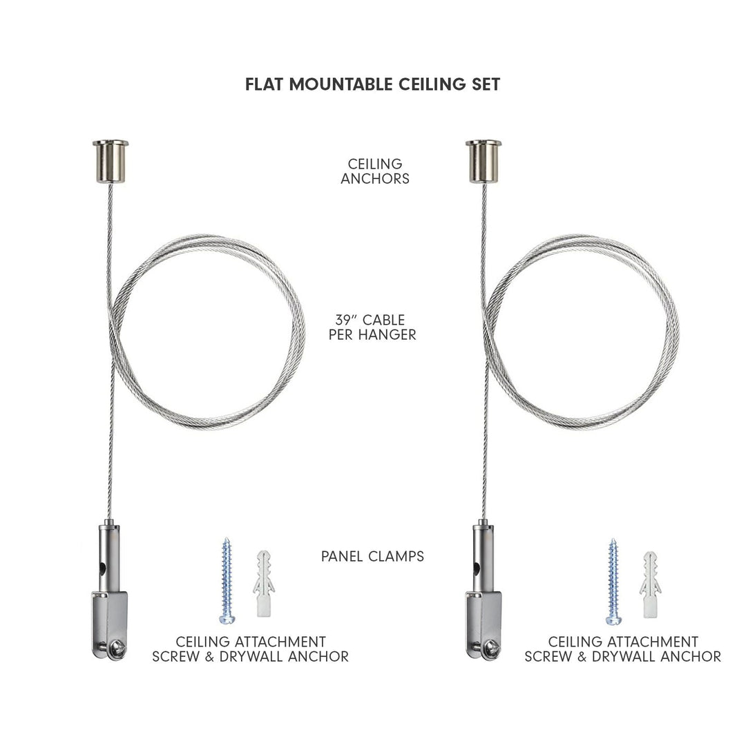 Installation Accessories - Aircraft Cable Hangers with Panel Clamps - 2 - Inhabit