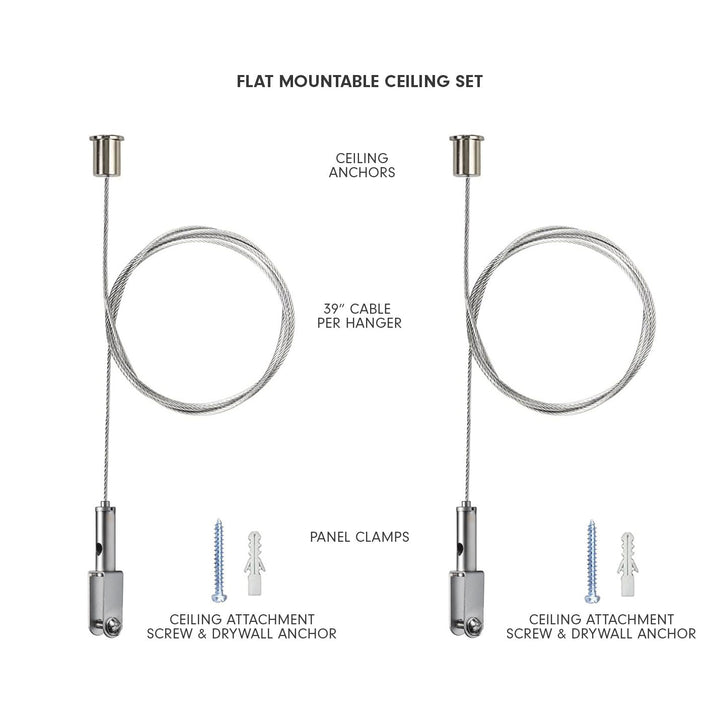 Installation Accessories - Aircraft Cable Hangers with Panel Clamps - 2 - Inhabit
