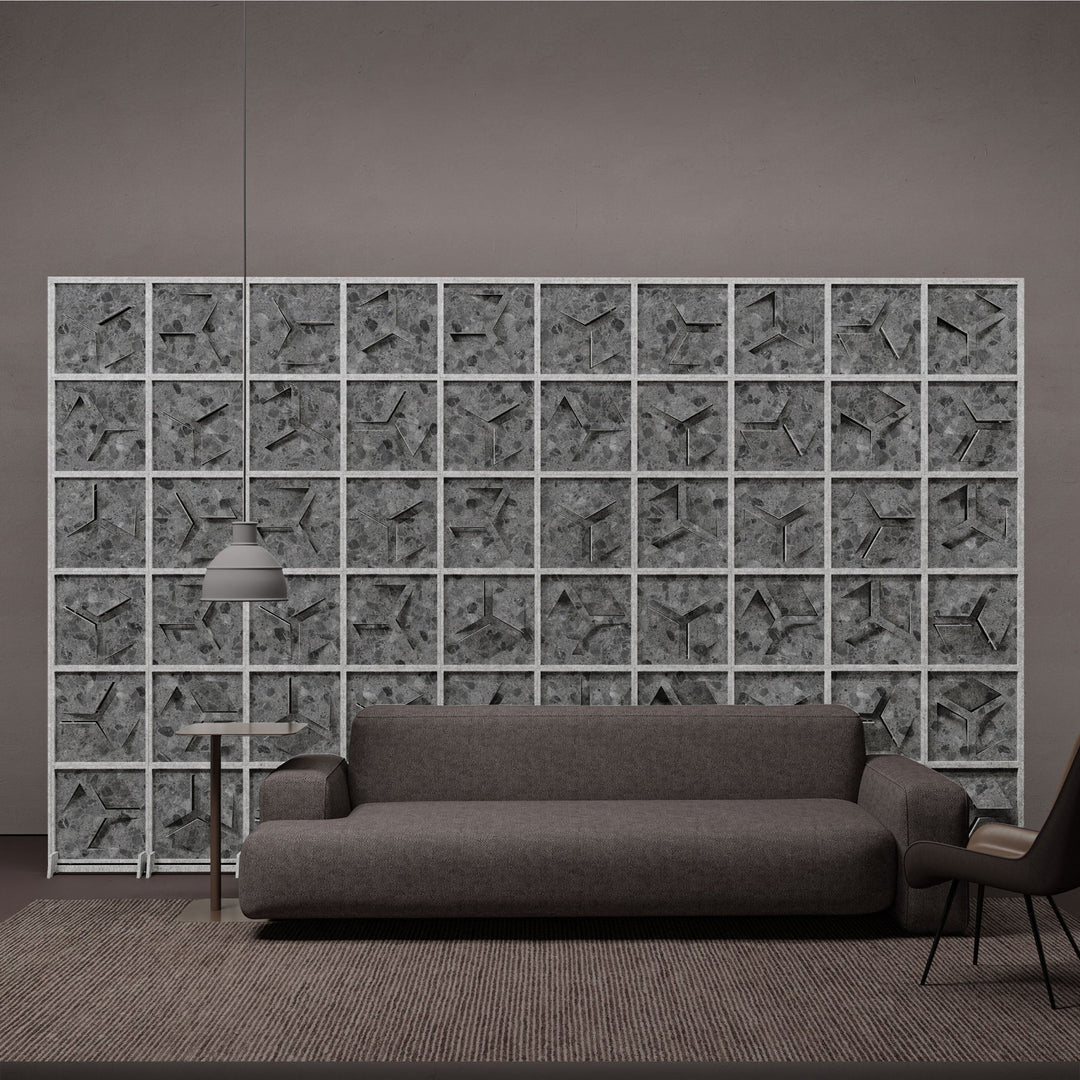 HarmonyBLOKS - Hex HarmonyBloks Acoustic Felt Room Dividers - In Overlay Prints - 6 - Inhabit
