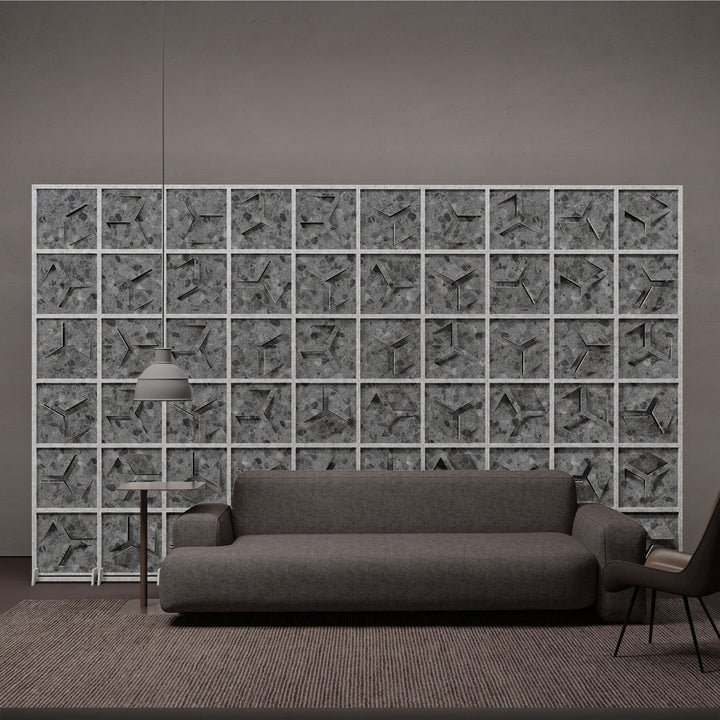HarmonyBLOKS - Hex HarmonyBloks Acoustic Felt Room Dividers - In Overlay Prints - 6 - Inhabit