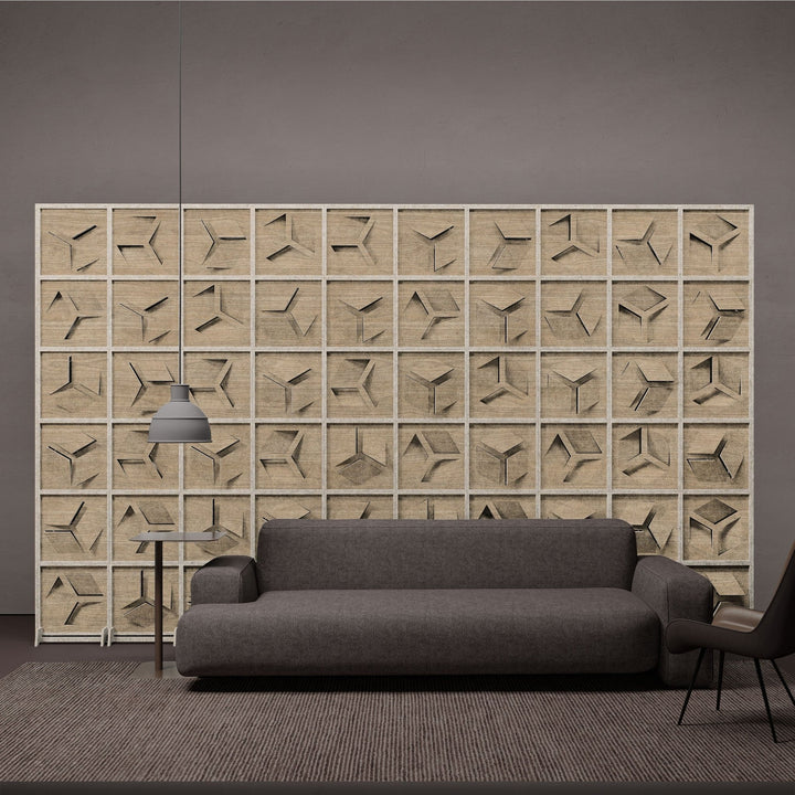 HarmonyBLOKS - Hex HarmonyBloks Acoustic Felt Room Dividers - In Overlay Prints - 3 - Inhabit