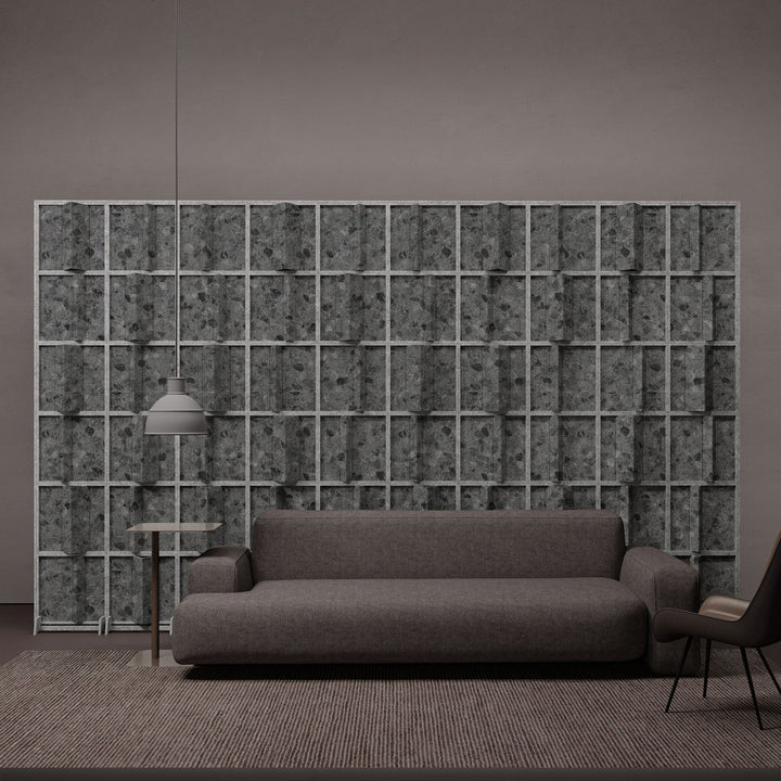 HarmonyBLOKS - Pleat HarmonyBloks Acoustic Felt Room Dividers - In Overlay Prints - 6 - Inhabit