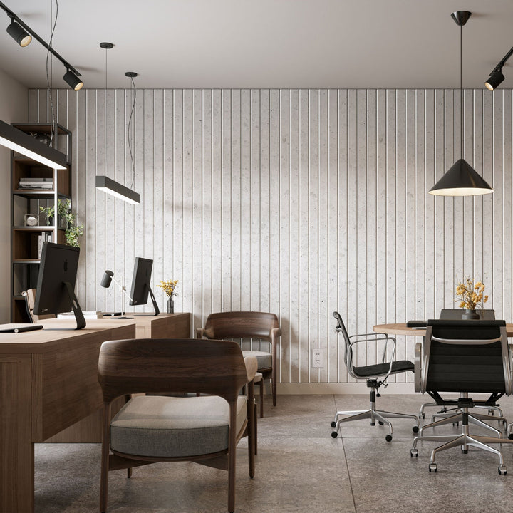 HarmonyCARV Wall Panels - Slats Wide HarmonyCARV Acoustic Felt Wall Panels - in Overlay Print - 2 - Inhabit