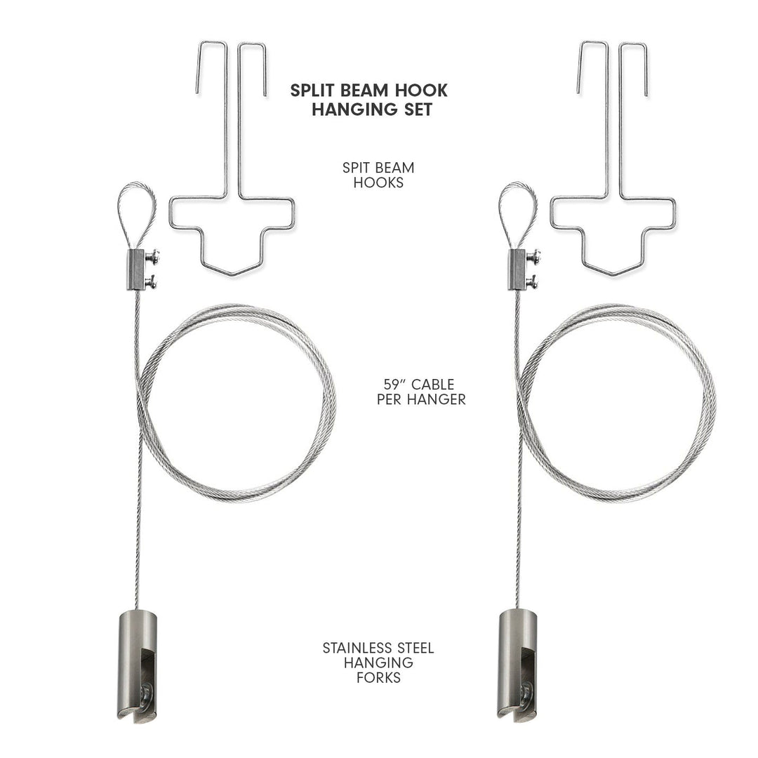 Installation Accessories - Aircraft Cable Hangers with Stainless Steel Panel Clamps - 4 - Inhabit