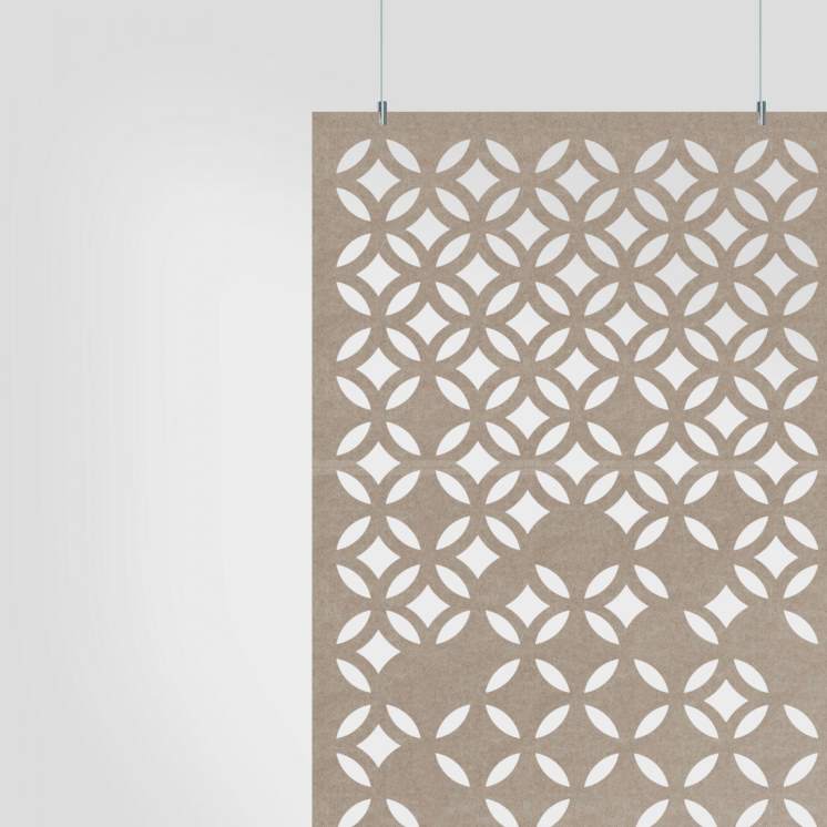 Acoustic Hanging Wall Panel | Room Divider - Chrysalis Cut-Away Harmony Acoustic PET Felt Hanging Room Divider - 3 - Inhabit