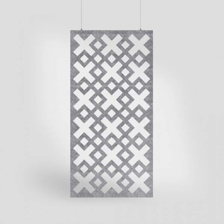 Acoustic Hanging Wall Panel | Room Divider - Crosscut Harmony Acoustic PET Felt Hanging Room Divider - 1 - Inhabit