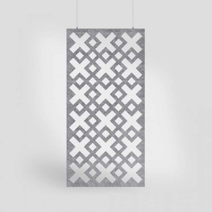 Acoustic Hanging Wall Panel | Room Divider - Crosscut Harmony Acoustic PET Felt Hanging Room Divider - 1 - Inhabit