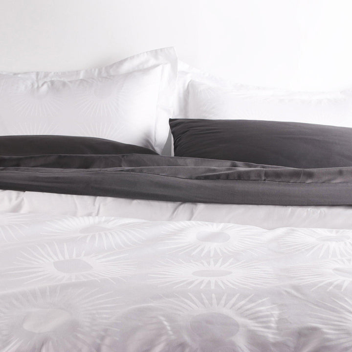 Bedding - Estrella in White Duvet Cover + Sham Set - 1 - Inhabit