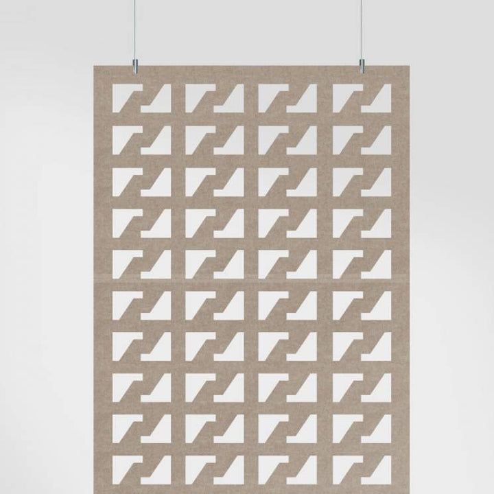 Acoustic Hanging Wall Panel | Room Divider - Houndstooth Harmony Acoustic PET Felt Hanging Room Divider - 3 - Inhabit