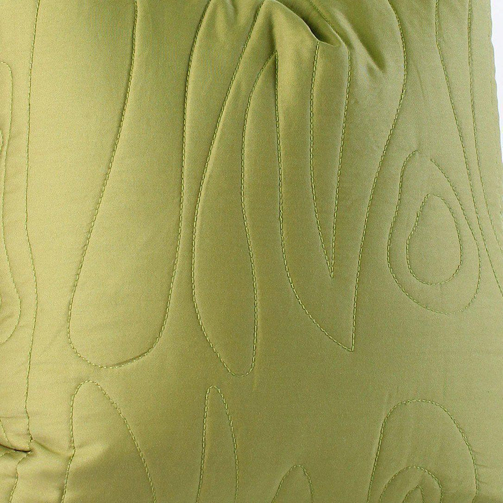 Throw Pillows - Madera in Moss Quilted Throw Pillow - 2 - Inhabit