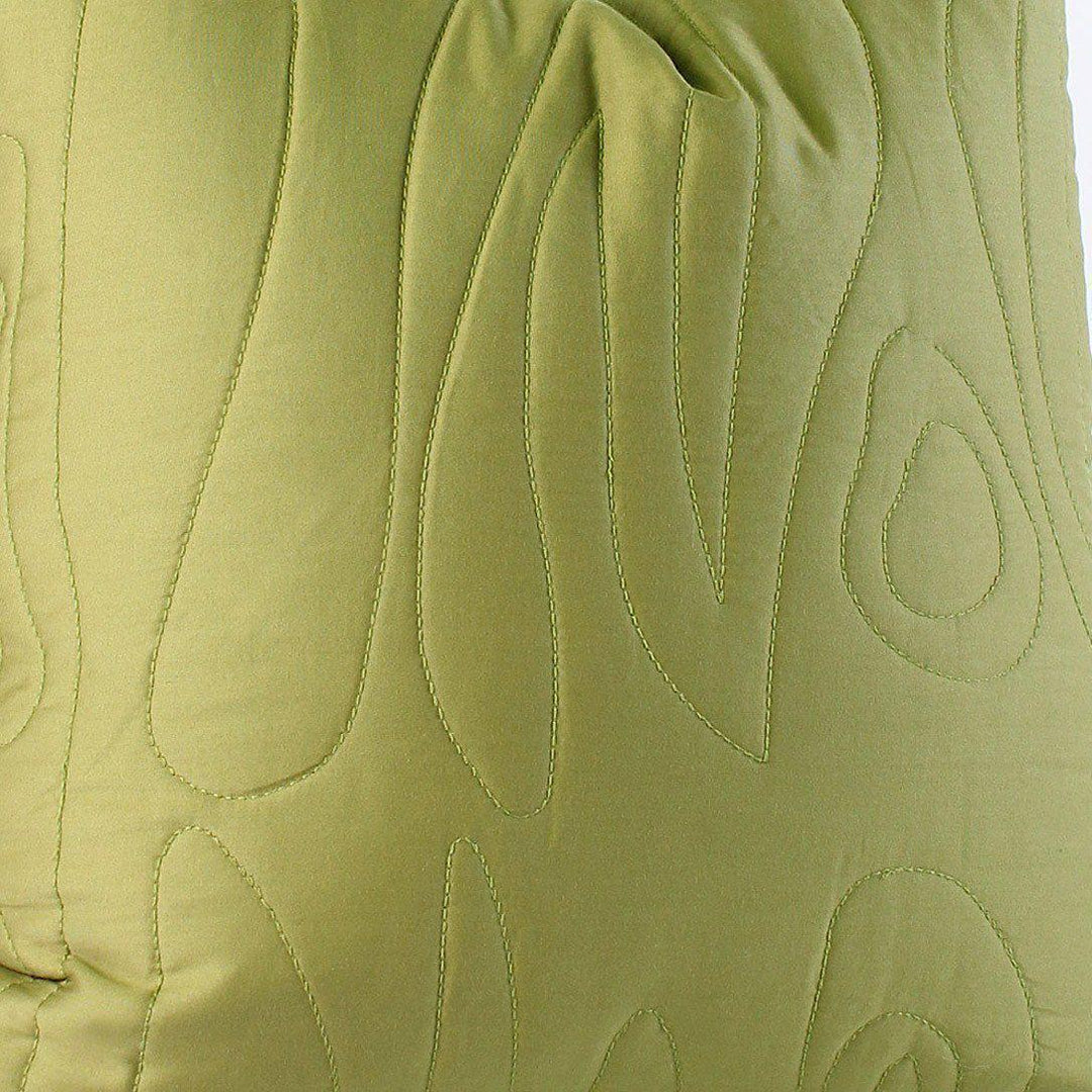 Throw Pillows - Madera in Moss Quilted Throw Pillow - 2 - Inhabit