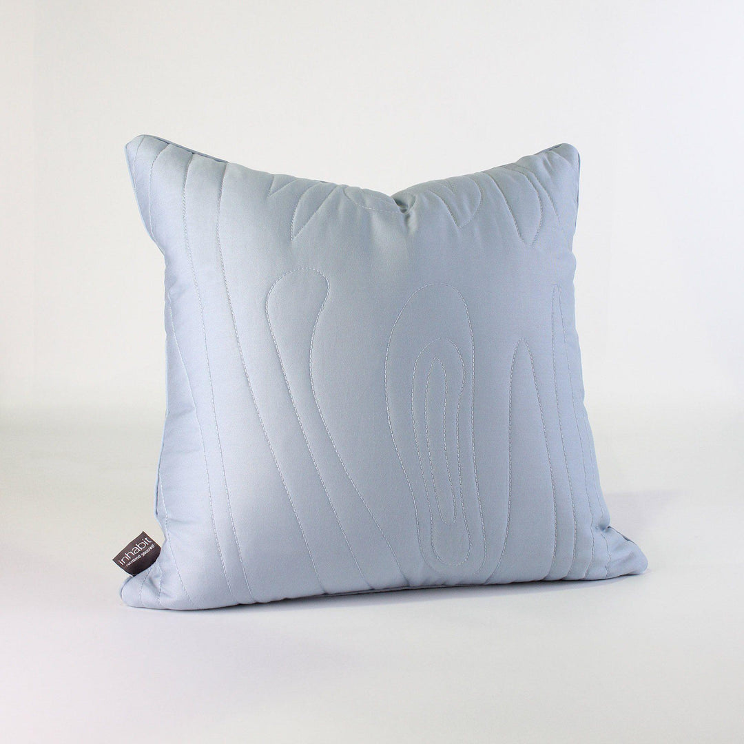 Throw Pillows - Madera in Sky Quilted Throw Pillow - 1 - Inhabit