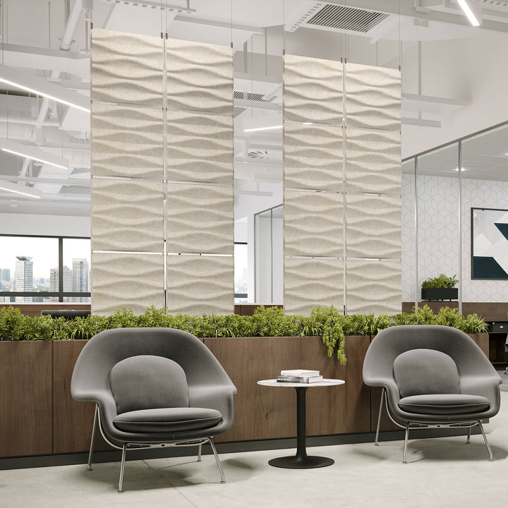 Harmony PET Felt Acoustic 3D Panel Hanging System - Origami Harmony PET Felt Acoustic Hanging 3D Panels - 9 - Inhabit
