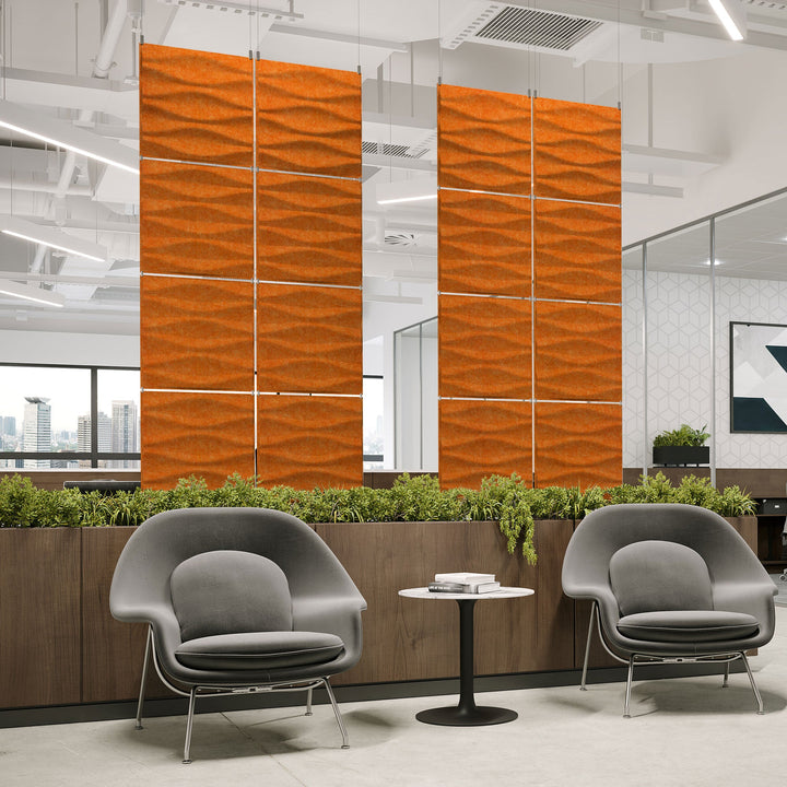 Harmony PET Felt Acoustic 3D Panel Hanging System - Origami Harmony3D Acoustic Felt Hanging Panels - 14 - Inhabit