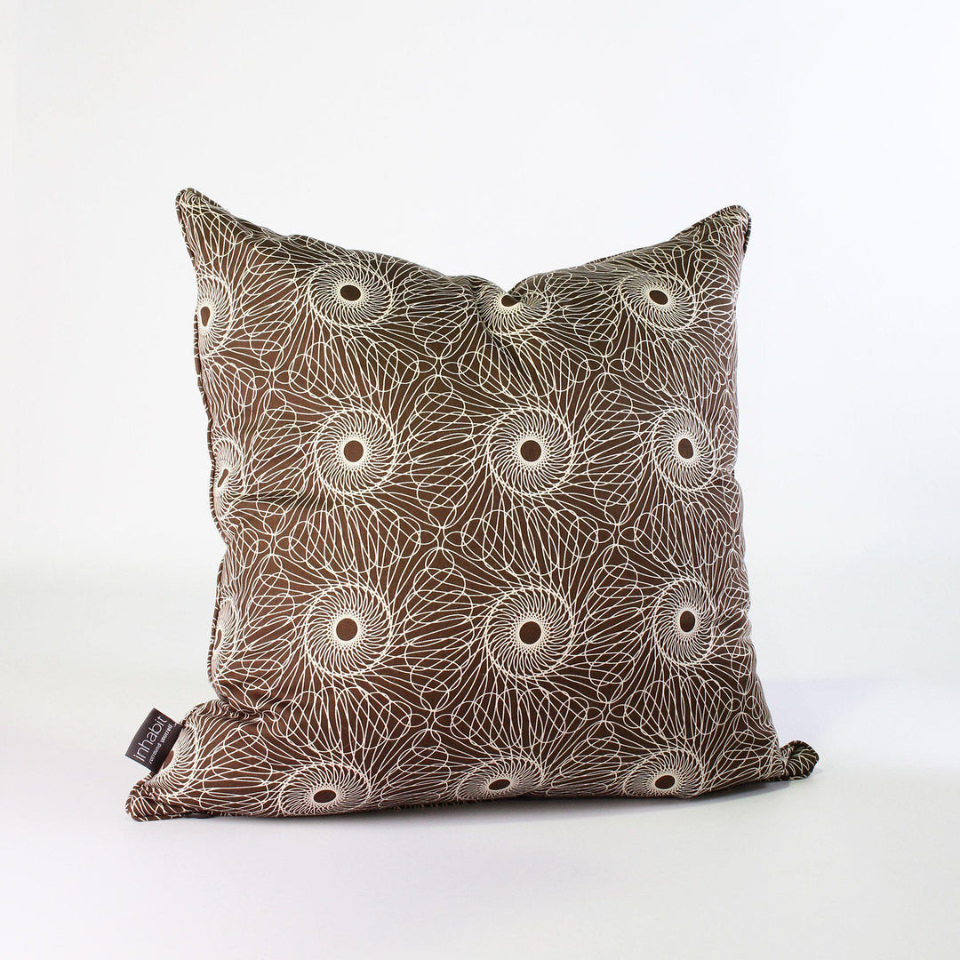 Studio Pillows - Rhythm in Chocolate Studio Throw Pillow - 1 - Inhabit