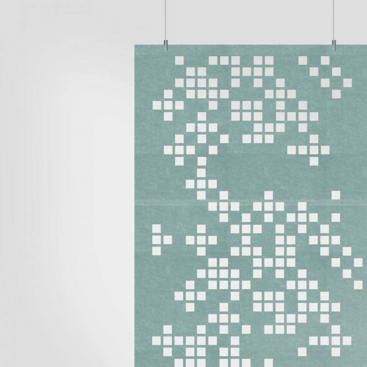 Acoustic Hanging Wall Panel | Room Divider - Scatter Harmony Acoustic PET Felt Hanging Room Divider - 2 - Inhabit