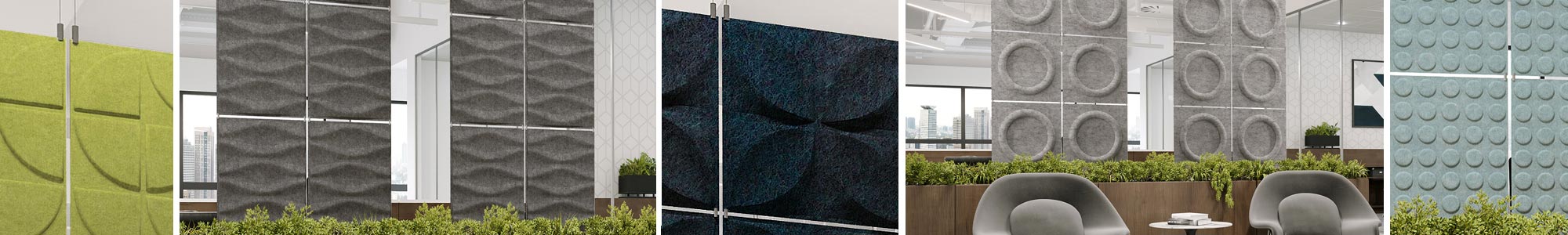 Harmony3D Acoustic Felt Hanging Panels & Room Dividers