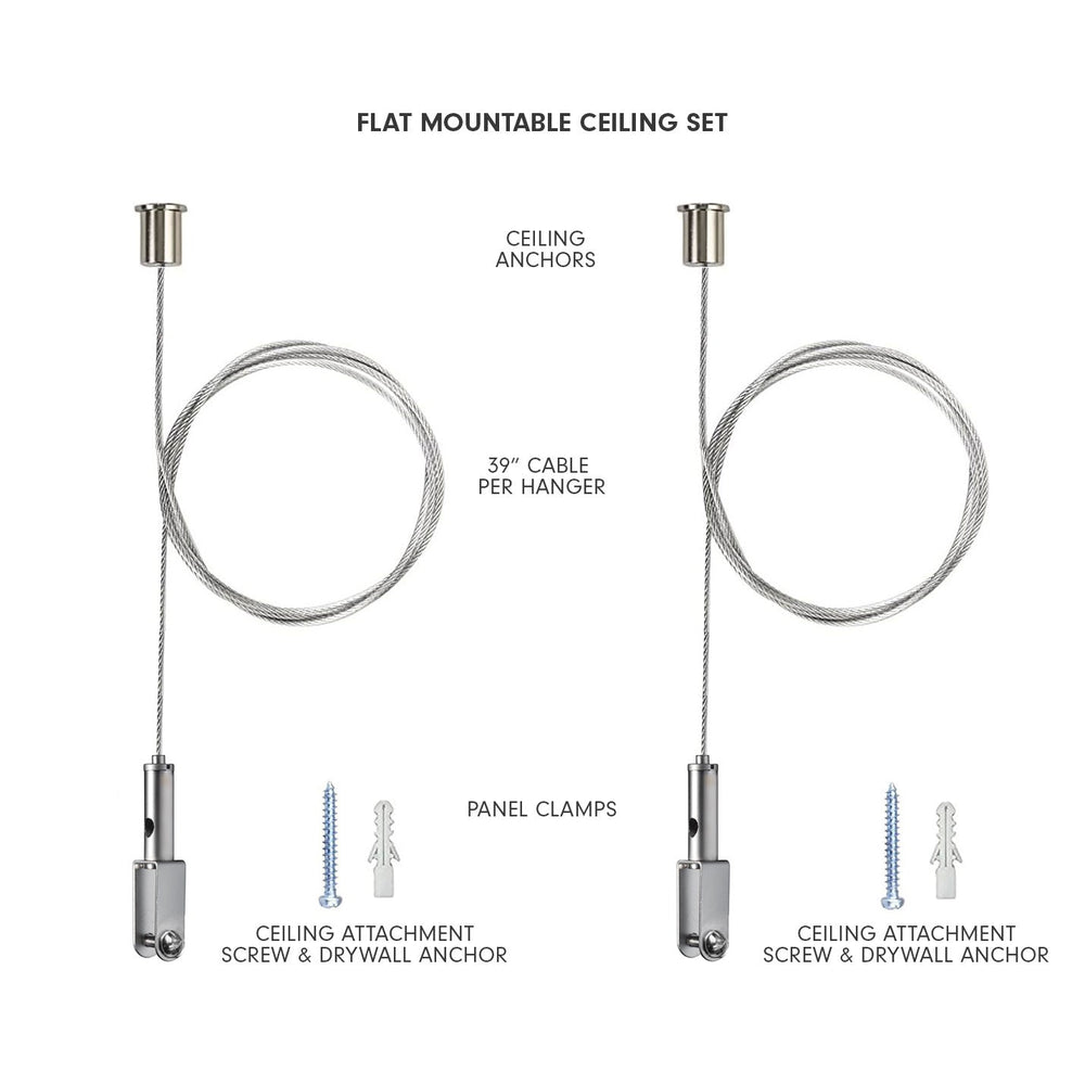 Installation Accessories - Aircraft Cable Hangers with Panel Clamps - 2 - Inhabit