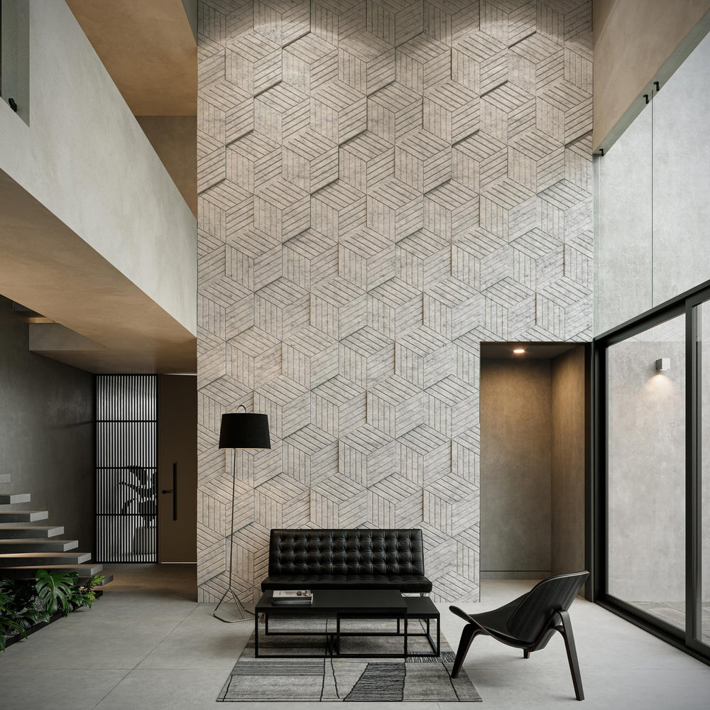 HarmonyCARV Wall Tiles - Corrugate Wide HarmonyCARV Acoustic Felt Wall Tiles - 2 - Inhabit