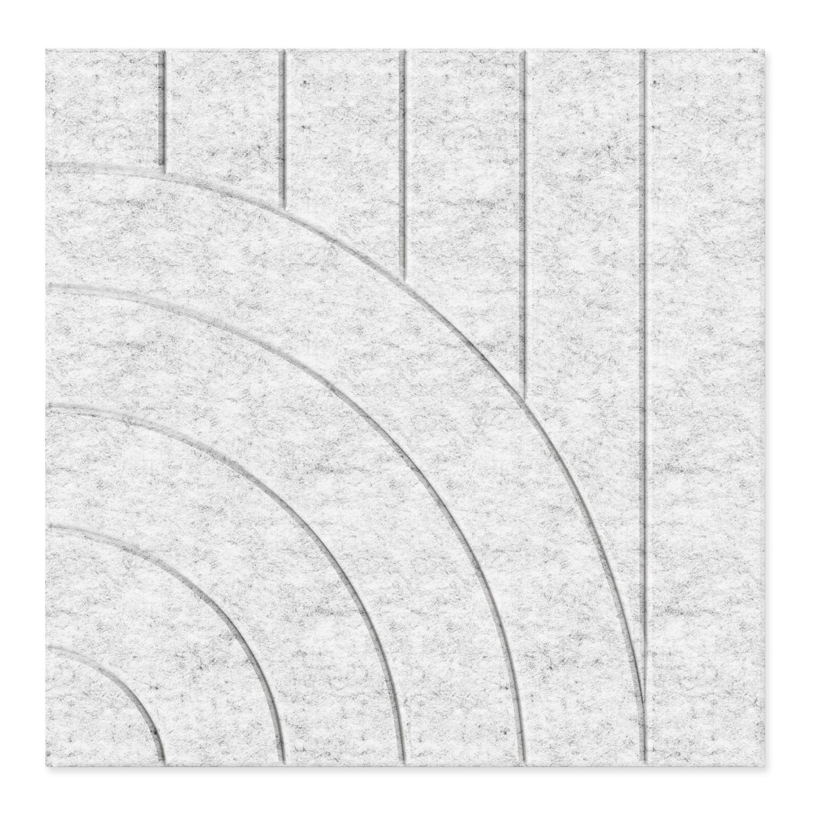 Intersect HarmonyCARV white PET felt acoustic wall panel by Inhabit.