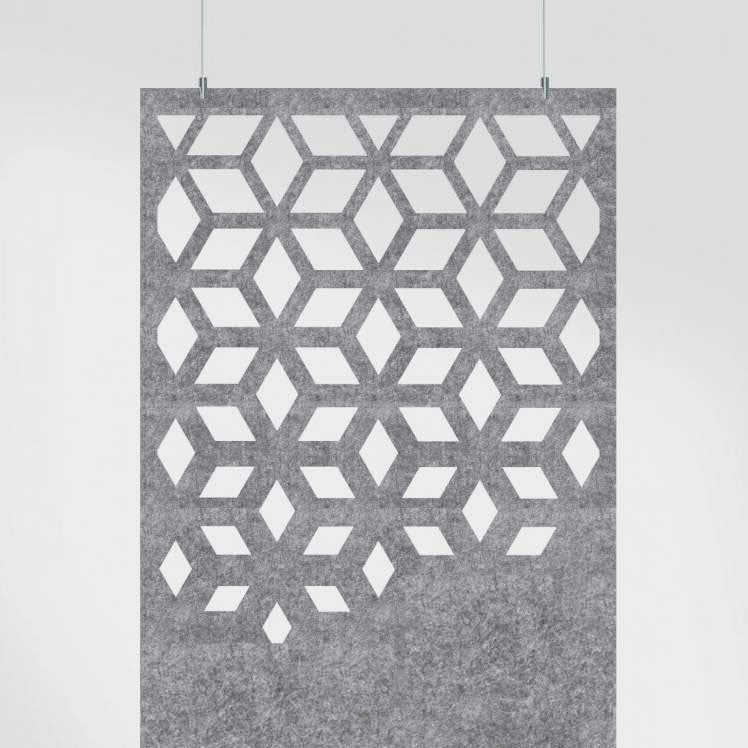 Harmony PET Felt Room Dividers - Jig Cutaway HarmonyDIVDR Acoustic Felt Hanging Divider - 3 - Inhabit