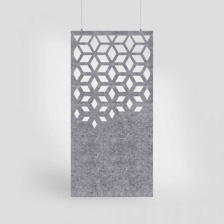 Harmony PET Felt Room Dividers - Jig Cutaway HarmonyDIVDR Acoustic Felt Hanging Divider - 1 - Inhabit