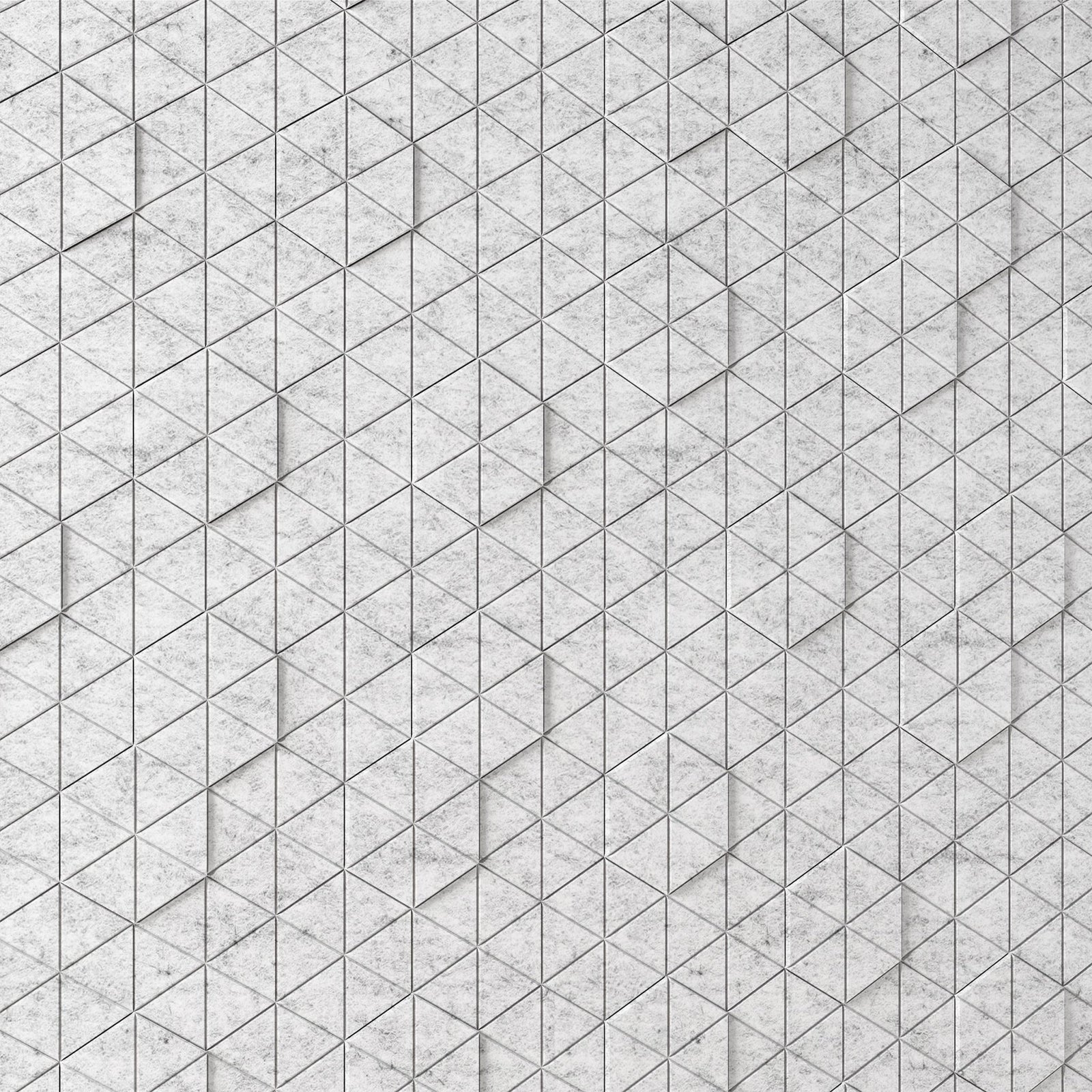 Jig HarmonyCARV white PET felt acoustic wall tile pattern by Inhabit.