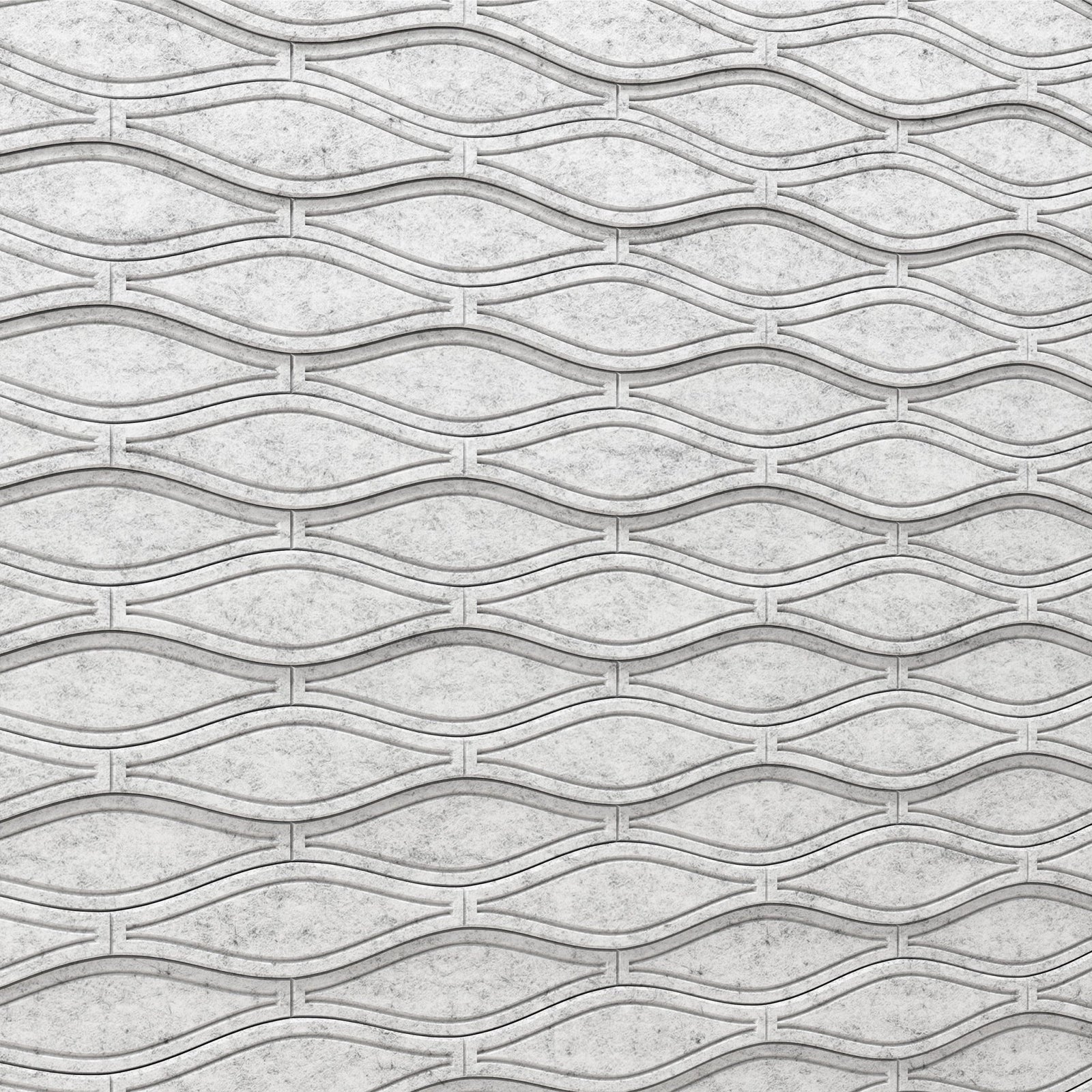 Origami HarmonyCARV white PET felt acoustic wall tile pattern by Inhabit.
