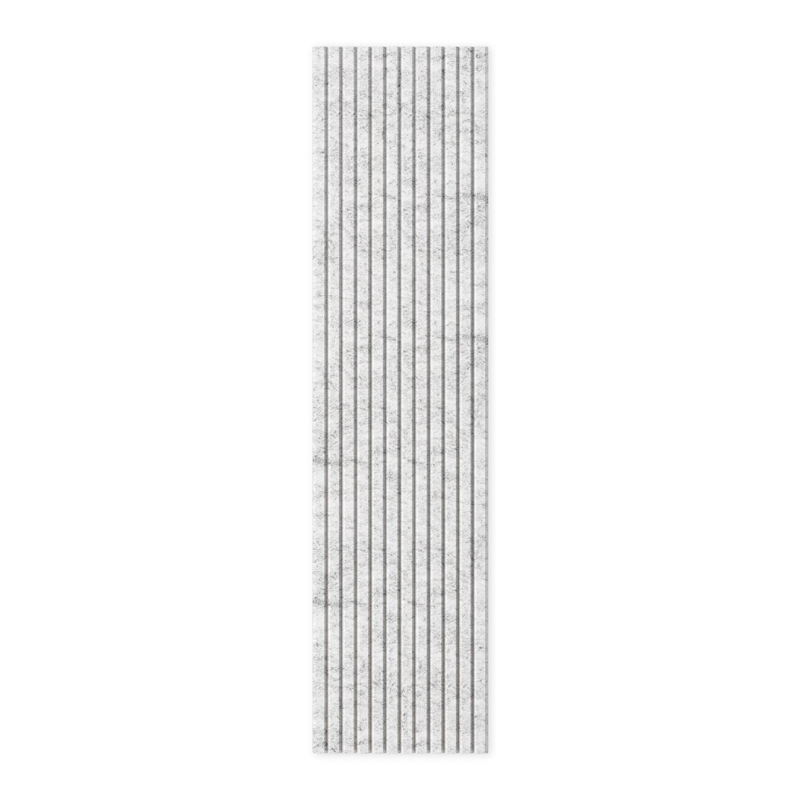 Slats HarmonyCARV white PET felt acoustic wall panel by Inhabit.