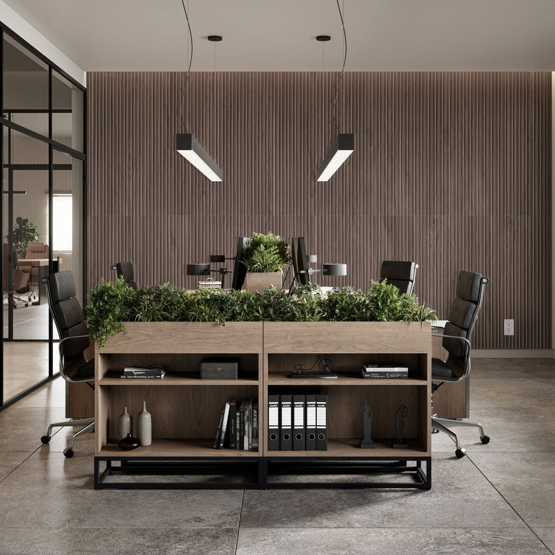 HarmonyCARV Wall Panels - Slats Narrow HarmonyCARV Acoustic Felt Wall Panels - in Overlay Prints - 2 - Inhabit