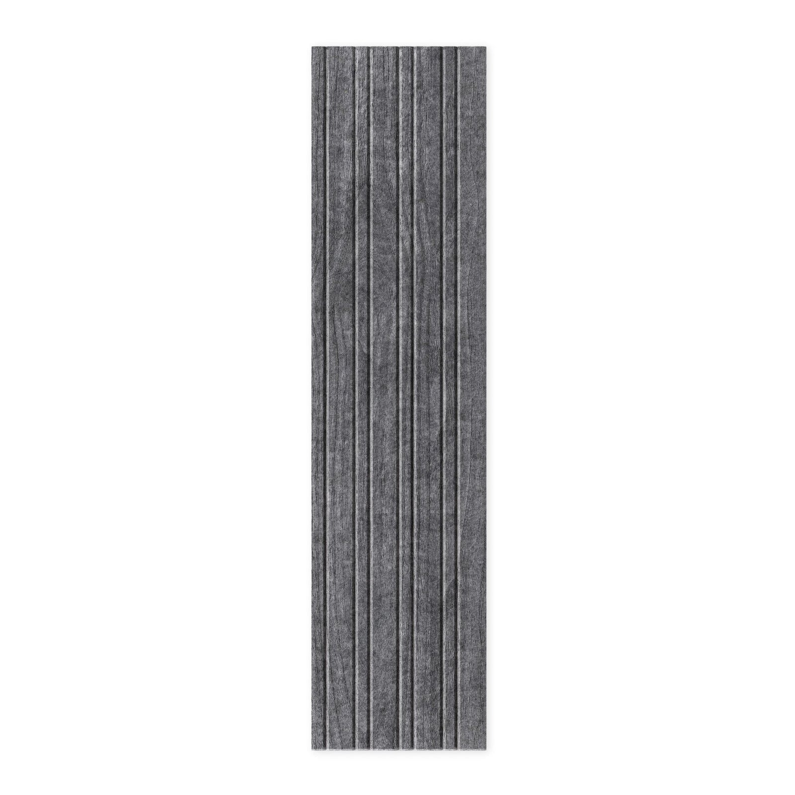 Slats HarmonyCARV natural wood-grain acoustic wall panel by Inhabit.
