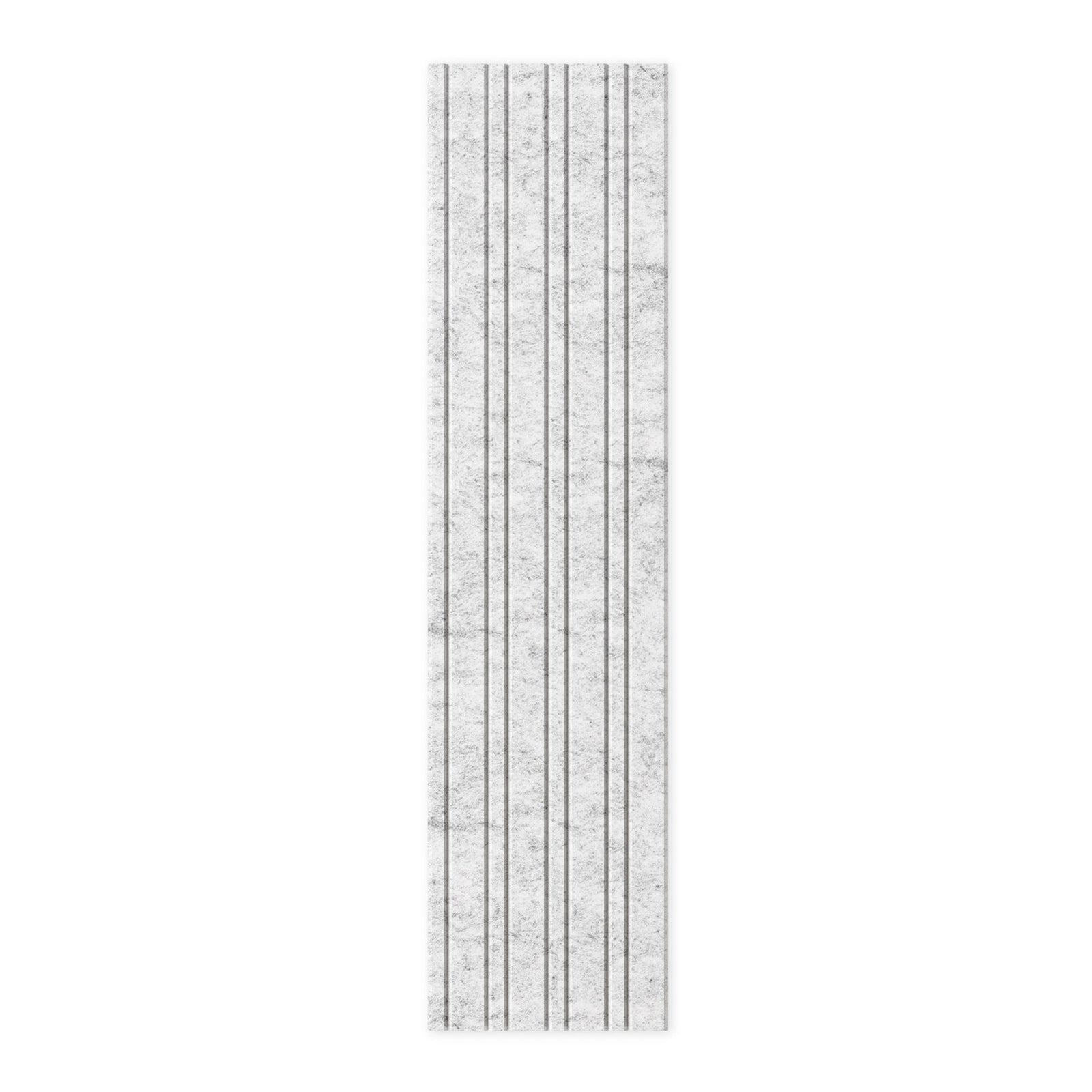 Slats HarmonyCARV white PET felt acoustic wall panel by Inhabit.