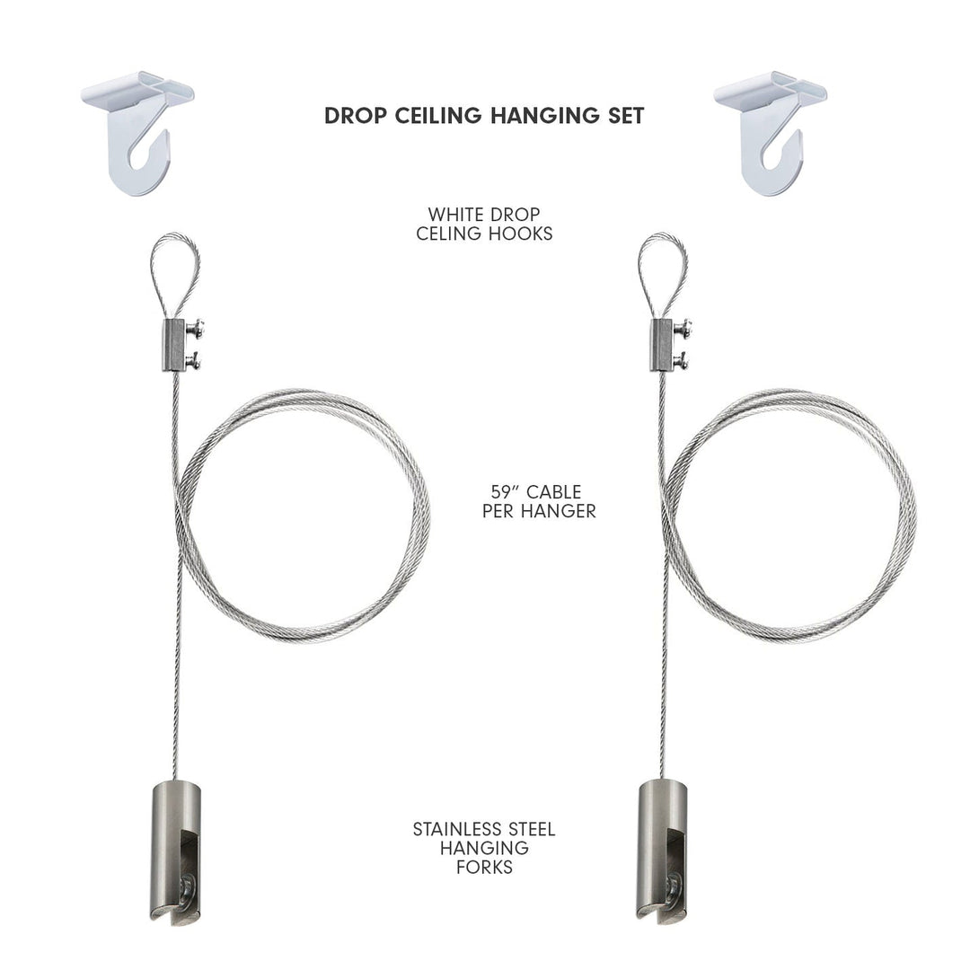 Installation Accessories - Aircraft Cable Hangers with Stainless Steel Panel Clamps - 3 - Inhabit