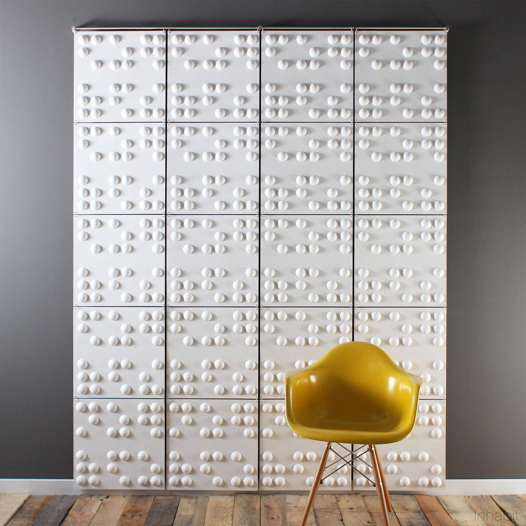 Hanging Wall Flat Systems - Braille Hanging Paintable Wall Flat System - 3D Wall Panels - 3 - Inhabit