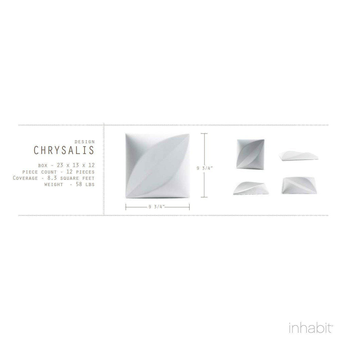 Cast Concrete Tiles - Chrysalis Cast Architectural Concrete Tile - Primer White - 15 - Inhabit