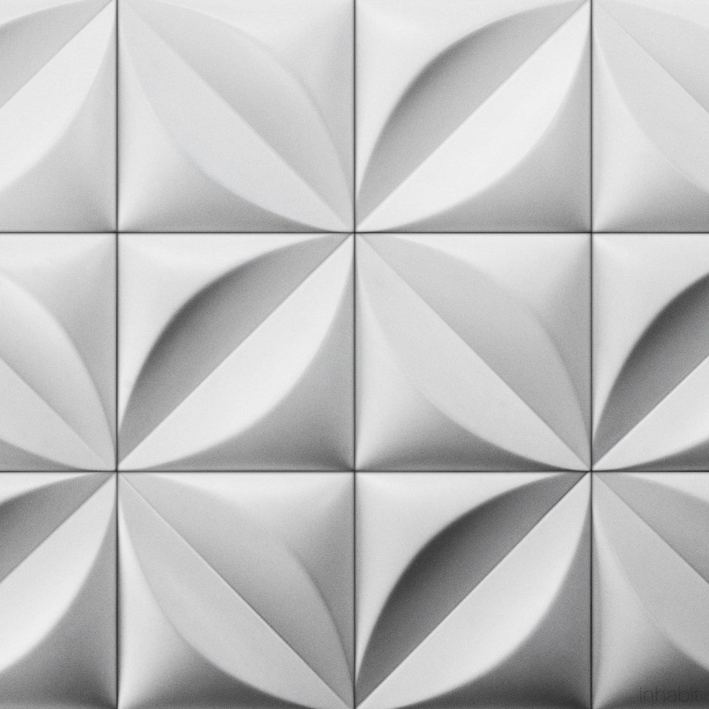 Cast Concrete Tiles - Chrysalis Cast Architectural Concrete Tile - Primer White - 2 - Inhabit