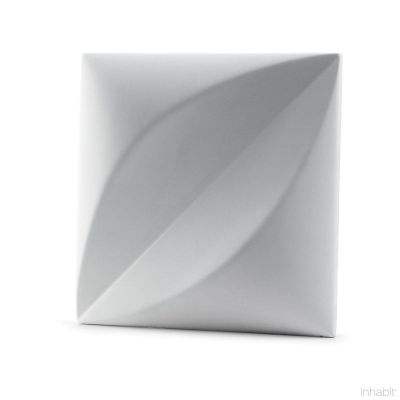 Cast Concrete Tiles - Chrysalis Cast Architectural Concrete Tile - White - 12 - Inhabit