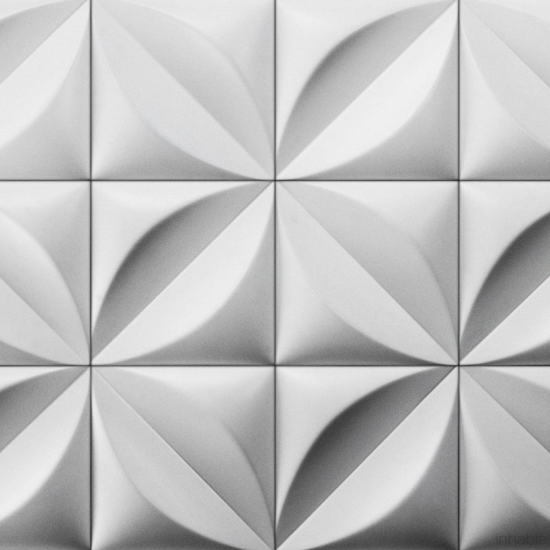 Cast Concrete Tiles - Chrysalis Cast Architectural Concrete Tile - White - 2 - Inhabit