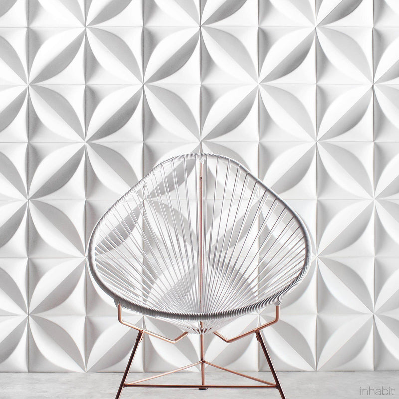 Cast Concrete Tiles - Chrysalis Cast Architectural Concrete Tile - White - 3 - Inhabit