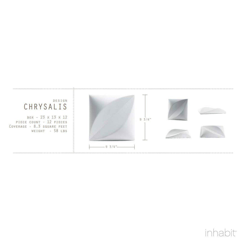 Cast Concrete Tiles - Chrysalis Cast Architectural Concrete Tile - White - 15 - Inhabit