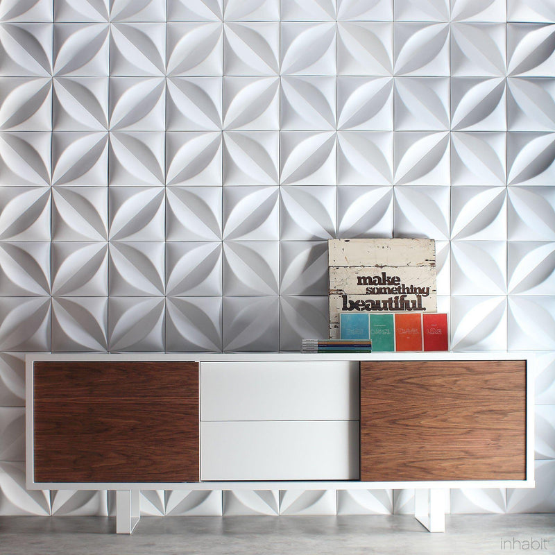 Cast Concrete Tiles - Chrysalis Cast Architectural Concrete Tile - White - 8 - Inhabit