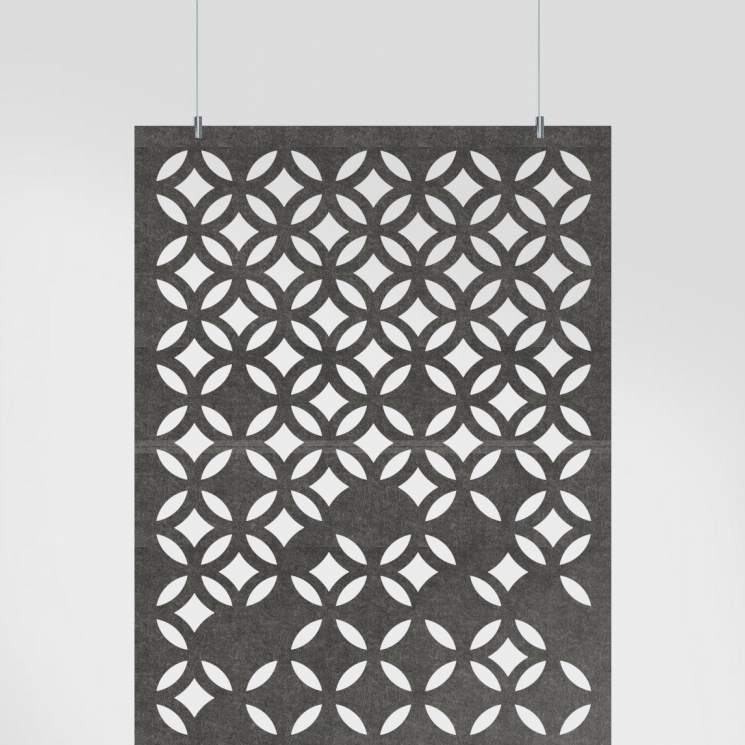 Charcoal Chrysalis Cut-Away HarmonyDIVDR hanging acoustic panel