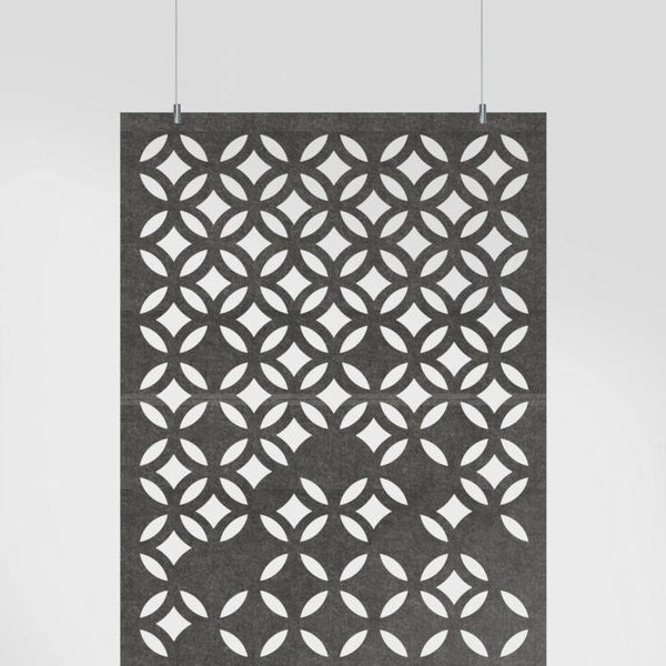 Acoustic Hanging Wall Panel | Room Divider - Chrysalis Cut-Away Harmony Acoustic PET Felt Hanging Room Divider - 2 - Inhabit