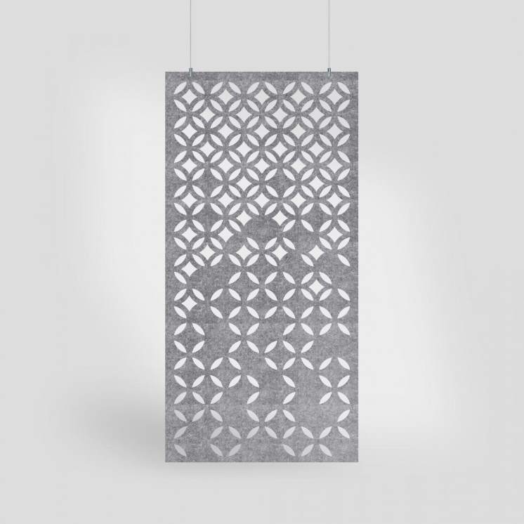 Gray Chrysalis Cut-Away HarmonyDIVDR acoustic room divider by Inhabit