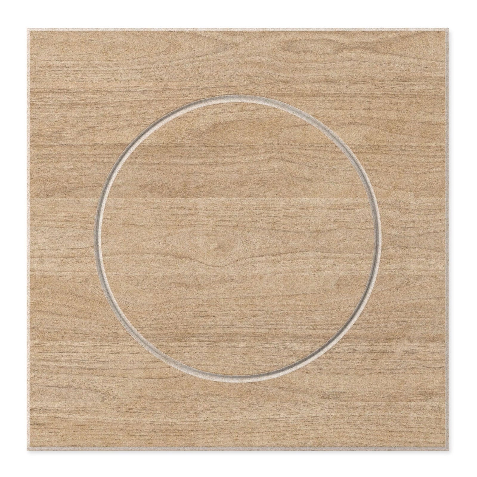 Natural oak Coil HarmonyCARV printed PET felt acoustic wall panel by Inhabit
