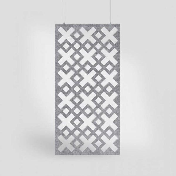 Acoustic Hanging Wall Panel | Room Divider - Crosscut Harmony Acoustic PET Felt Hanging Room Divider - 1 - Inhabit