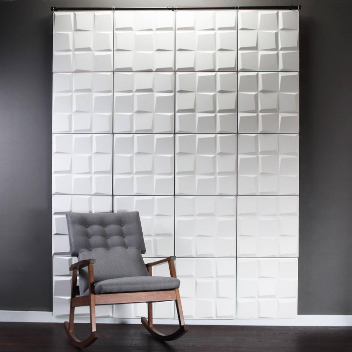 Hanging Wall Flat Systems - Cubit Paintable Hanging Wall Flat System - 3D Wall Panels - 3 - Inhabit