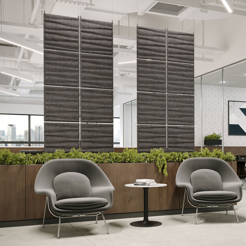 Harmony PET Felt Acoustic 3D Panel Hanging System - Drift Harmony PET Felt Acoustic Hanging 3D Panels - 4 - Inhabit