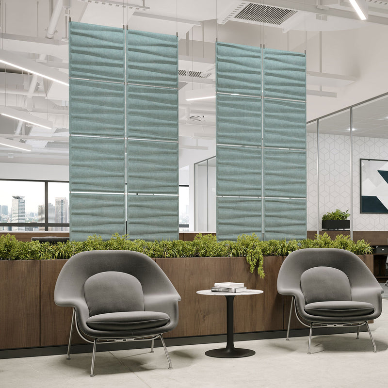 Harmony PET Felt Acoustic 3D Panel Hanging System - Drift Harmony PET Felt Acoustic Hanging 3D Panels - 2 - Inhabit