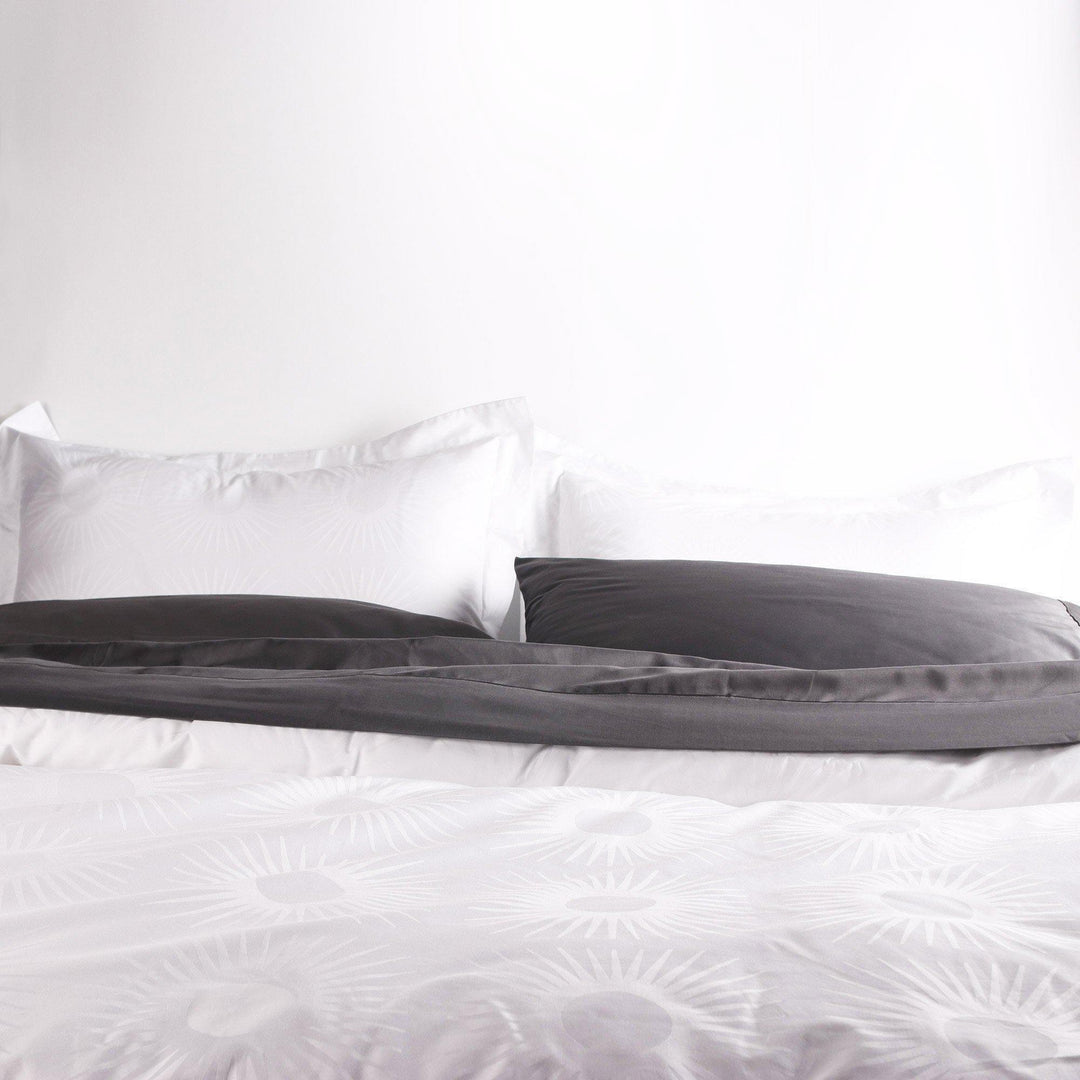 Bedding - Estrella in White Duvet Cover + Sham Set - 3 - Inhabit